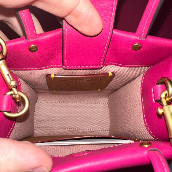 COACH Mini Cashin Tote With Crystal Rivets - Picture 10 of 12